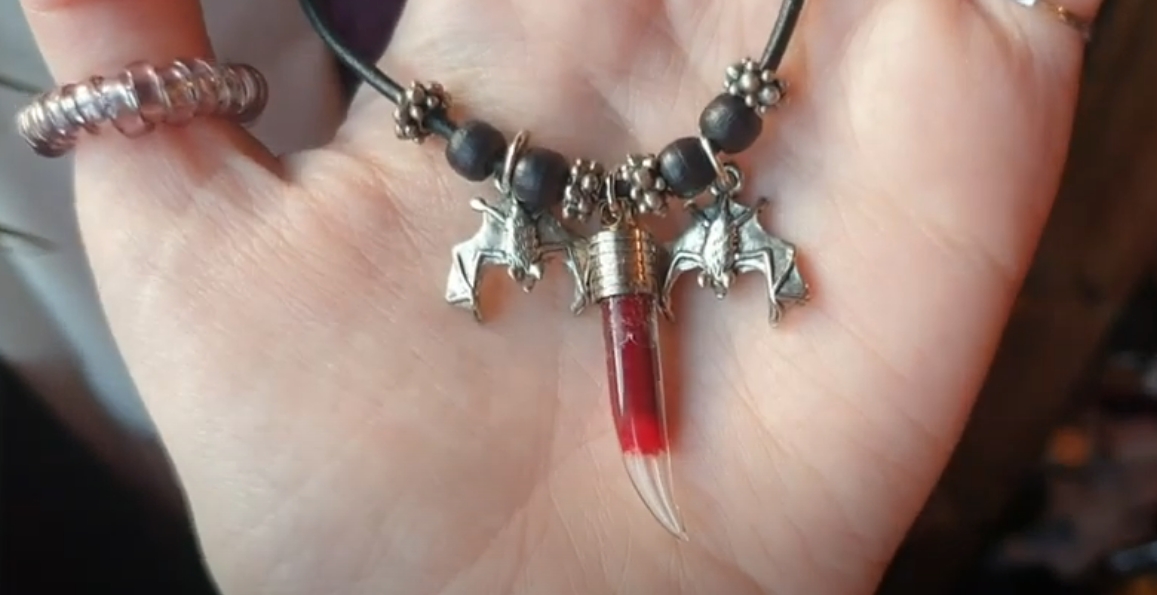 How to make a blood vial necklace